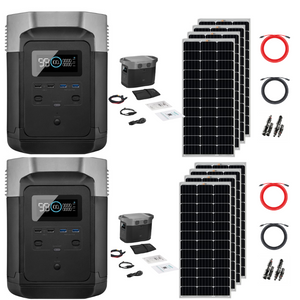 EcoFlow Delta x 2 with 800w 12v Solar Panel Bundle