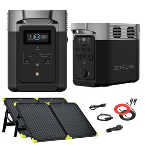 EcoFlow DELTA 2 + 2 200 Watt 12V Portable Briefcase Solar Panel