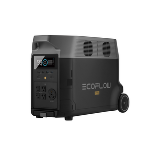 Front view of EcoFlow Delta Pro with display screen and outlets