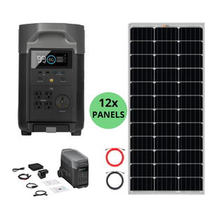 EcoFlow DELTA Pro with 1200w 12v Solar Panel Bundle