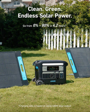 Anker Solar Generator PowerHouse 767 - 2048Wh with 5 x 200W Solar Panels