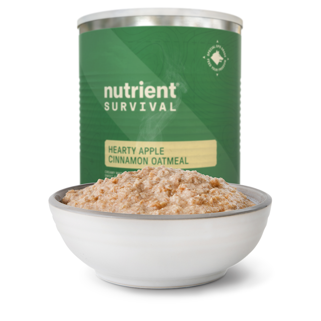 Nutrient Survival - Hearty Apple Cinnamon Oatmeal - 6 Cans