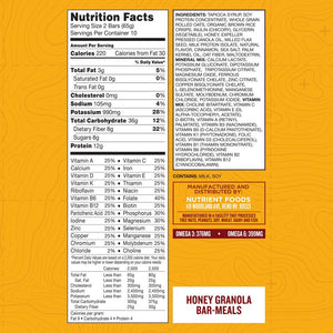 Nutrient Survival- Honey Granola Bar Meals Nutrition Facts