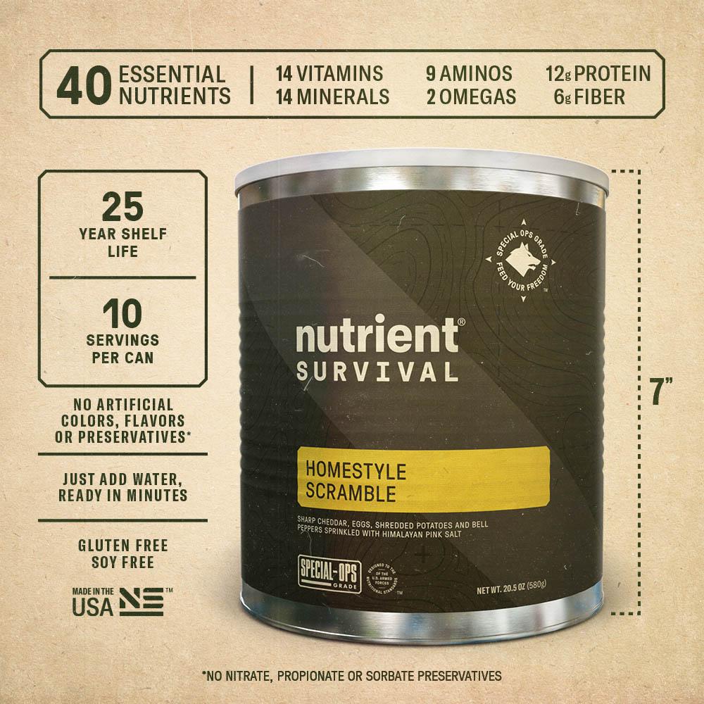 Nutrient Survival - 72 Hour Food kit - Feeds Four