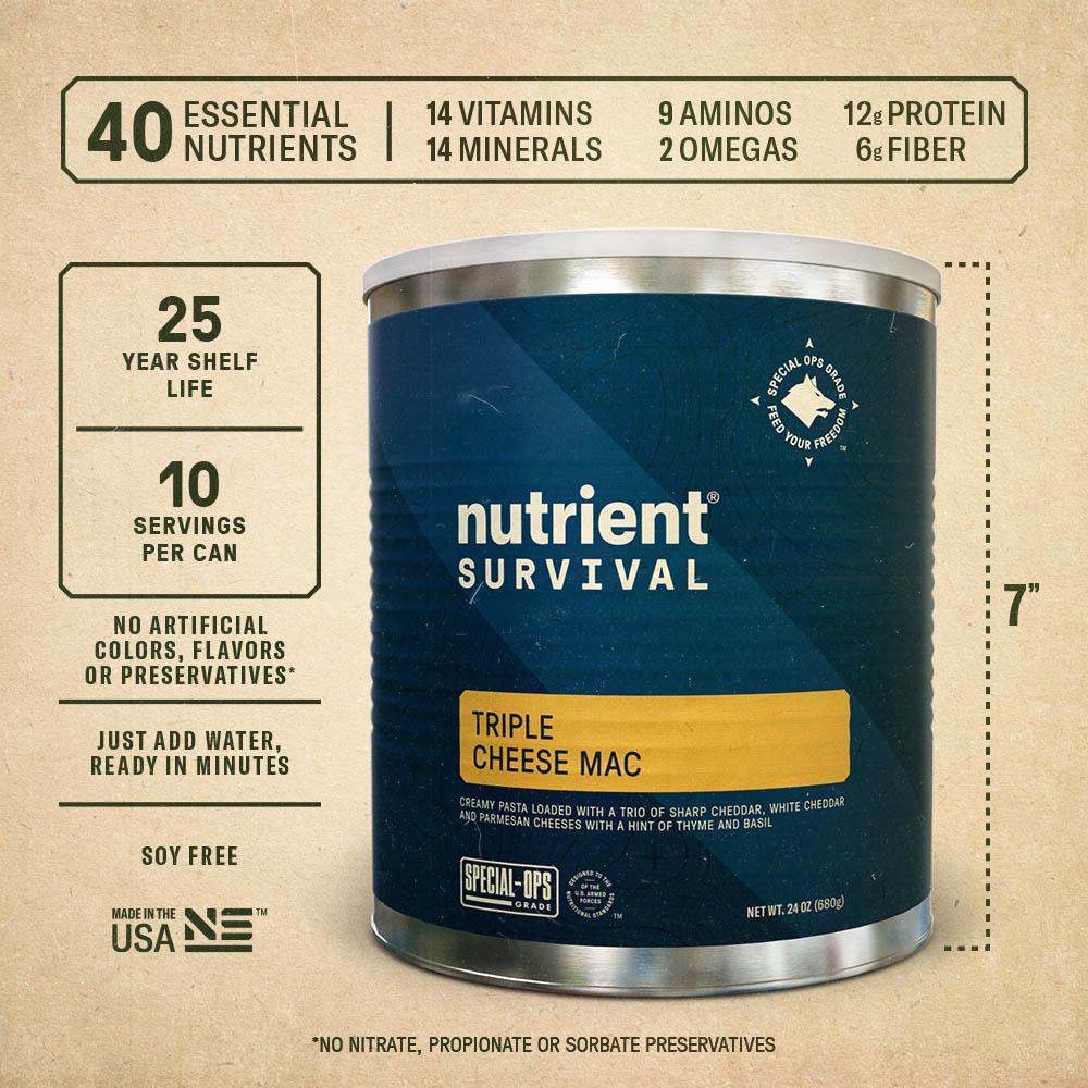 Nutrient Survival - 72 Hour Food kit - Feeds Four