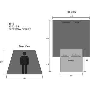 Kodiak Canvas - 10 x 10 ft. Flex-Bow Canvas Tent Deluxe-Tent-Kodiak Canvas features