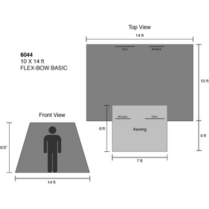 Kodiak Canvas - 10 x 14 ft. Flex-Bow Canvas Tent Basic-Tent-Kodiak Canvas Features 10 x 14 ft Flex Bow Basic