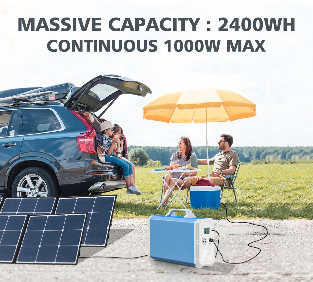 Bluetti - EB240 2400Wh/1000W Portable Power Station