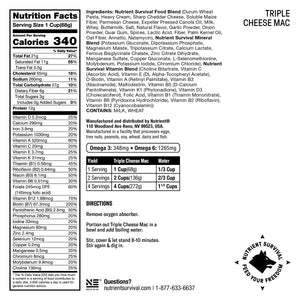 Nutrient Survival - Triple Cheese Mac - 6 Cans