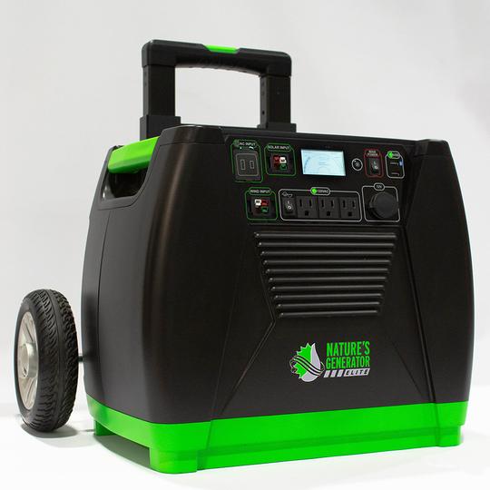 Photo of Nature&#39;s Generator Elite in side view in a white background.