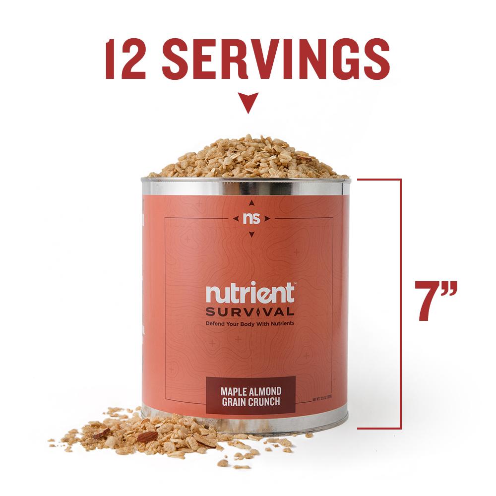 Nutrient Survival - Maple Almond Grain Crunch Container Specs