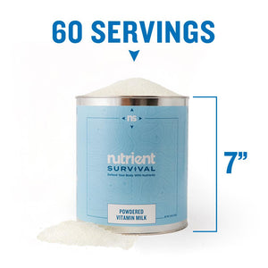 Nutrient Survival - Powdered Vitamin Milk Container Specs