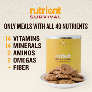 Nutrient Survival Chocolate Chip Cookie-Meals with nutrients