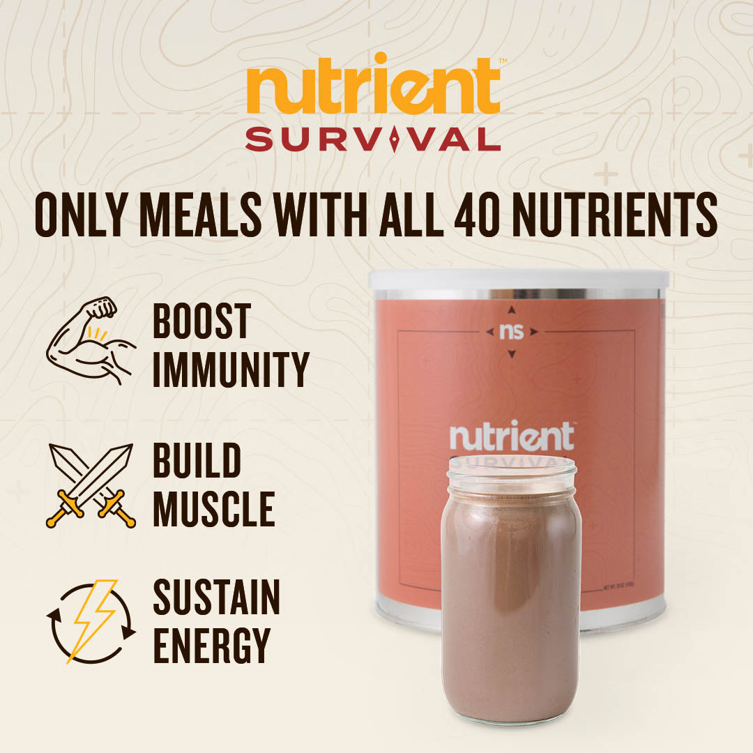 Nutrient Survival - Creamy Chocolate Shake - 6 Cans