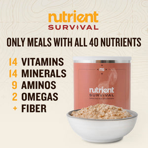 Nutrient Survival Hearty Apple Cinnamon Oatmeal with nutrients