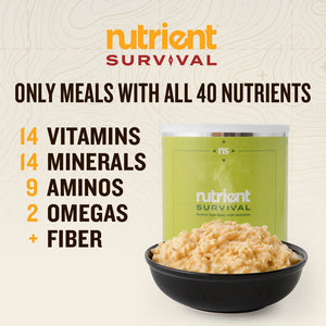 Nutrient Survival triple Cheese Mac with nutrients.