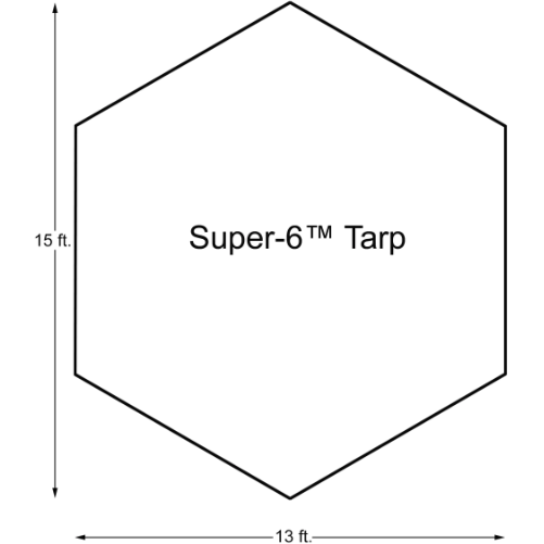 Kodiak Canvas - Super-6 Tarp wth Pole Set-Tent-Kodiak Canvas-Wild Oak Trail