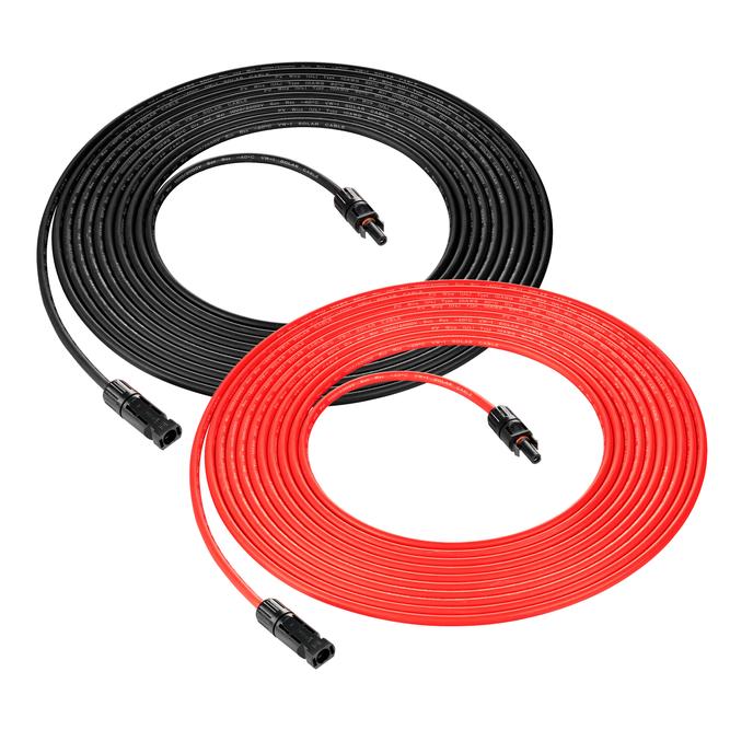 Photo of Rich Solar - 10 Gauge 25 Feet MC4 Cable 2 pieces - 1 red and 1 black.