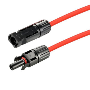 Photo of Rich Solar - 10 Gauge 30 Feet MC4 Cable red showing its end.