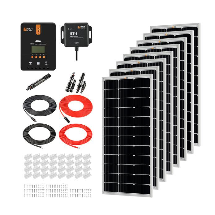 Rich Solar - 800 Watt 24V Solar Kit  with 40A MPPT Controller