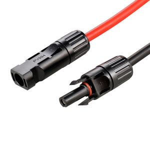 Photo of Rich Solar - 10 Gauge 10 Feet MC4 Cable 2 pieces - 1 red and 1 black showing its end.