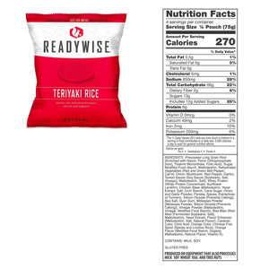 Wise Food Storage - 2160 Serving Package - 372 LBS Teriyaki Rice