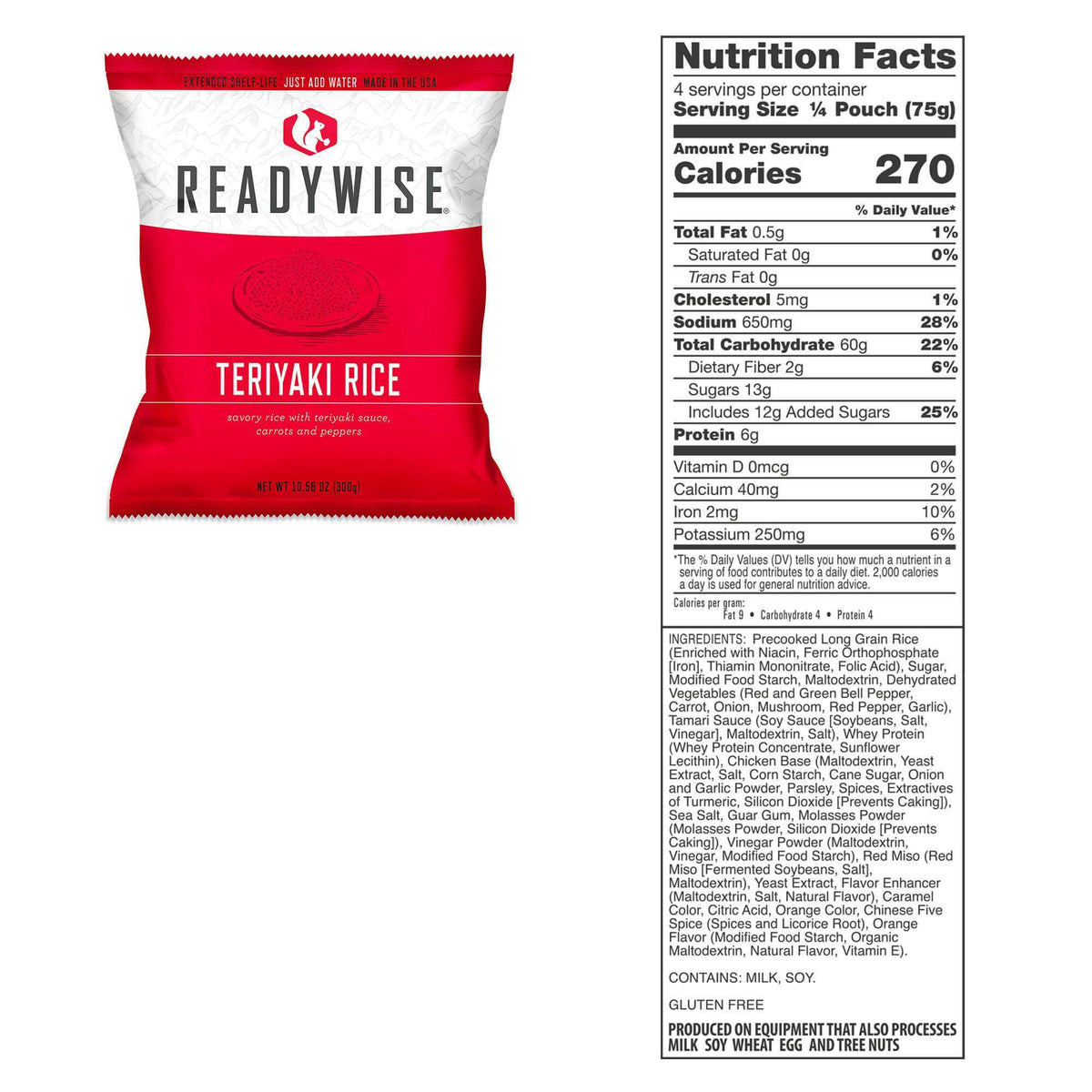 Wise Food Storage - 240 Serving Package - 40 LBS Teriyaki Rice