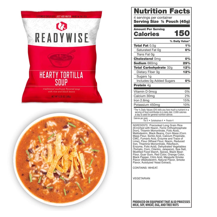 ReadyWise Emergency Food Supply - 48 Servings Emergency Soup Bucket