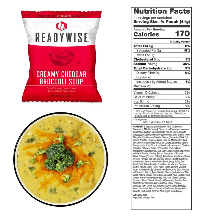 ReadyWise Emergency Food Supply - 48 Servings Emergency Soup Bucket