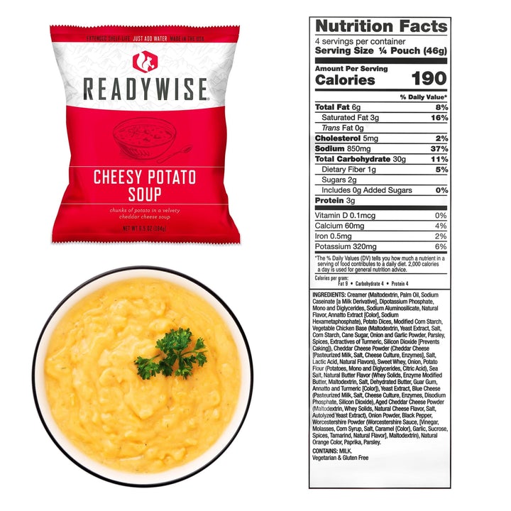 ReadyWise Emergency Food Supply - 48 Servings Emergency Soup Bucket