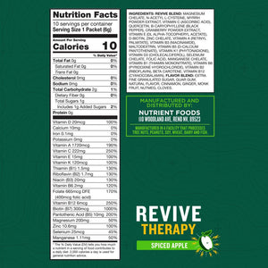 Nutrient Survival - Revive Therapy Nutrition Facts