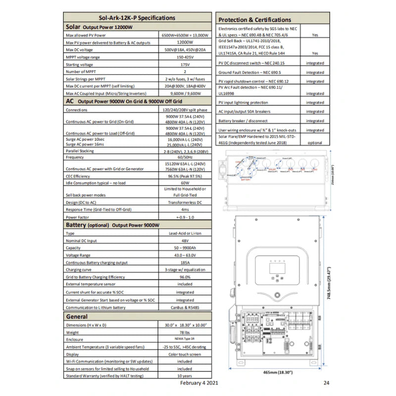 SOL-ARK 12K HYBRID SOLAR BATTERY SYSTEM