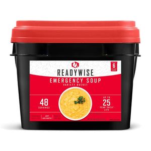 ReadyWise Emergency Food Supply - 48 Servings Emergency Soup Bucket