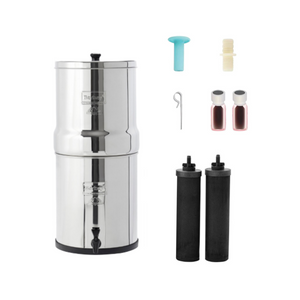 Picture of the Travel Berkey Stainless Steel Water Filter System