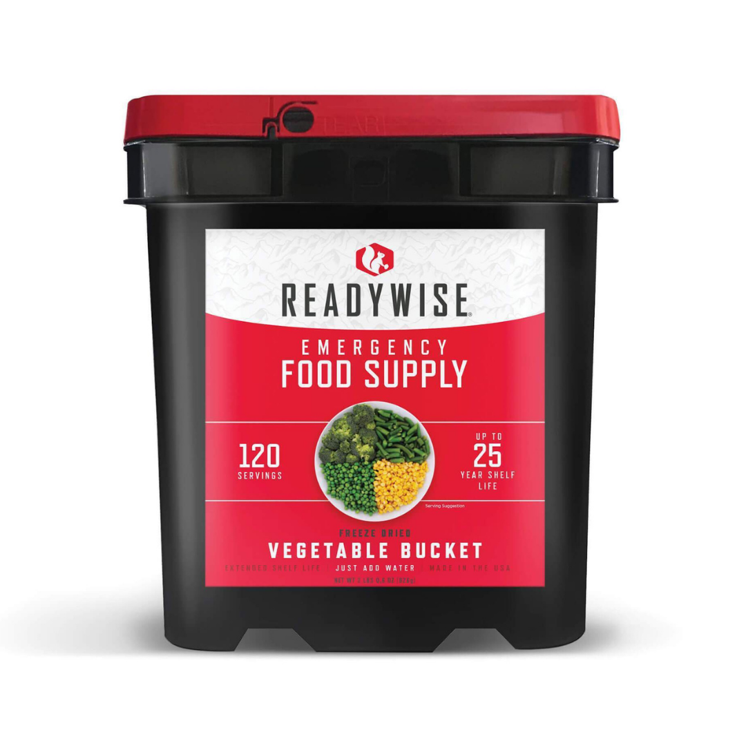 ReadyWise Emergency Food Supply - 120 Serving Freeze Dried Vegetable Bucket