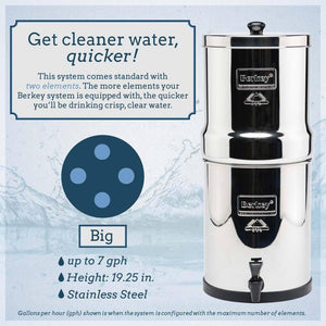 Picture of a BIG BERKEY® 2.25 GAL WITH 2 or 4 BLACK ELEMENTS - Water Filtration