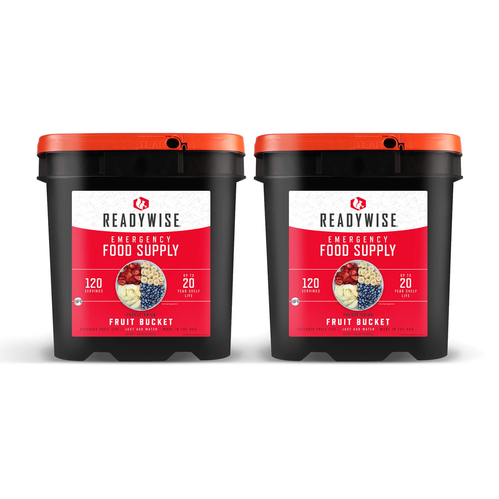 ReadyWise Emergency Food Supply - 240 Serving Freeze Dried Fruit Bucket