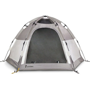 Photo of the front view of the Catoma Falcon tent in a white background.
