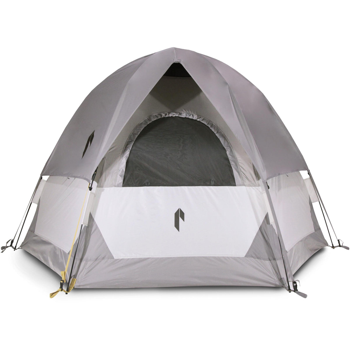 Photo of the front view of the Catoma Raven tent in a white background.