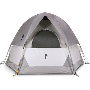 Photo of the front view of the Catoma Raven tent in a white background.
