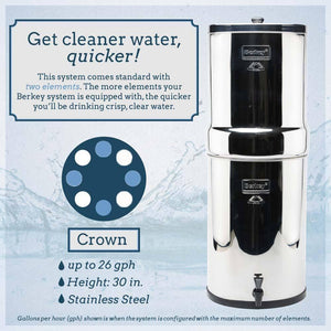 Picture of a CROWN BERKEY™ 6 GAL WITH 2, 4, 6 or 8 BLACK ELEMENTS - Water Filtration