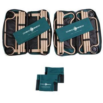 Picture of 2 open carry bags containing the Disc-O-Bed Large With Organizers - Green