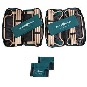Picture of 2 open carry bags containing the Disc-O-Bed Large With Organizers - Green 
