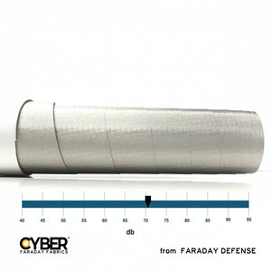 Picture of CYBER Faraday Fabric Adhesive EMF RF Shielding Nickel Copper Rip-Stop Fabric Roll 50″ x 1′ db.