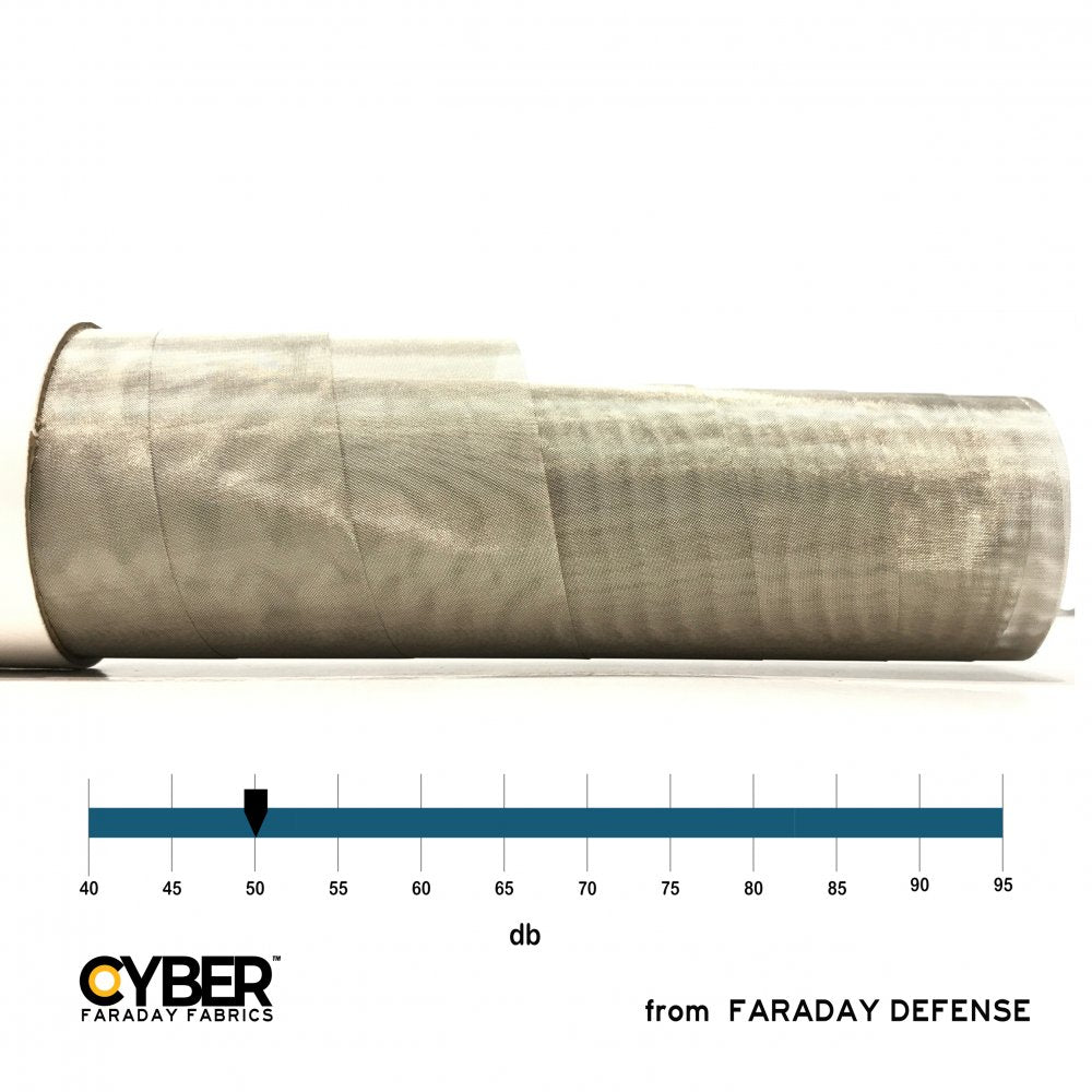 EMF RF Shielding Light Filtering Fine Mesh 50″ x 1′ - Faraday Defense -  Wild Oak Trail