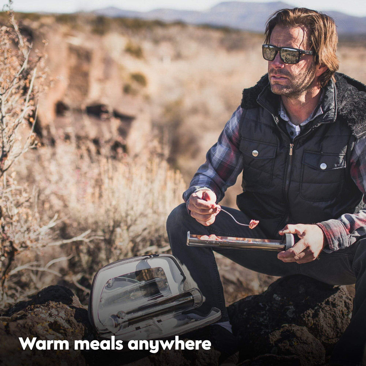 GO PORTABLE SUN OVEN WARM MEALS ANYWHERE