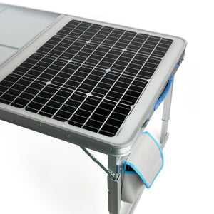 SolarTable 60 Portable 60W Solar Table with pocket on the side