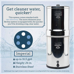 Picture of a IMPERIAL BERKEY® 4.5 GAL WITH 2, 4 OR 6 BLACK ELEMENTS - Water Filtration