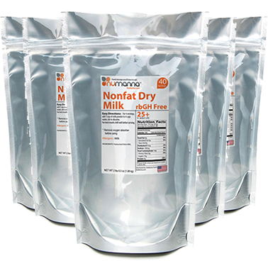 Numanna 6 Pack of Hormone-Free USDA Non-Fat Milk Powder 40 Serving Pouch-Numanna-Wild Oak Trail