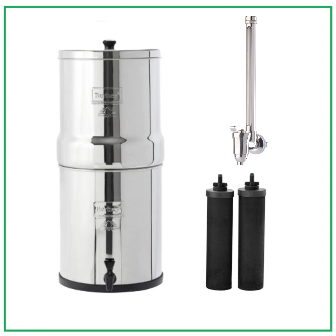 BIG BERKEY® 2.25 GAL With 2 Black Elements With 7&quot; Berkey Water View™ Spigot
